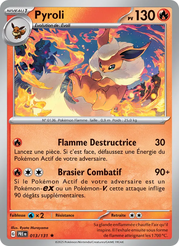 Carte Pyroli de l'extension Évolutions Prismatiques, numéro 013/131