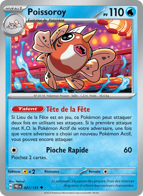 Carte Poissoroy de l'extension Évolutions Prismatiques, numéro 021/131