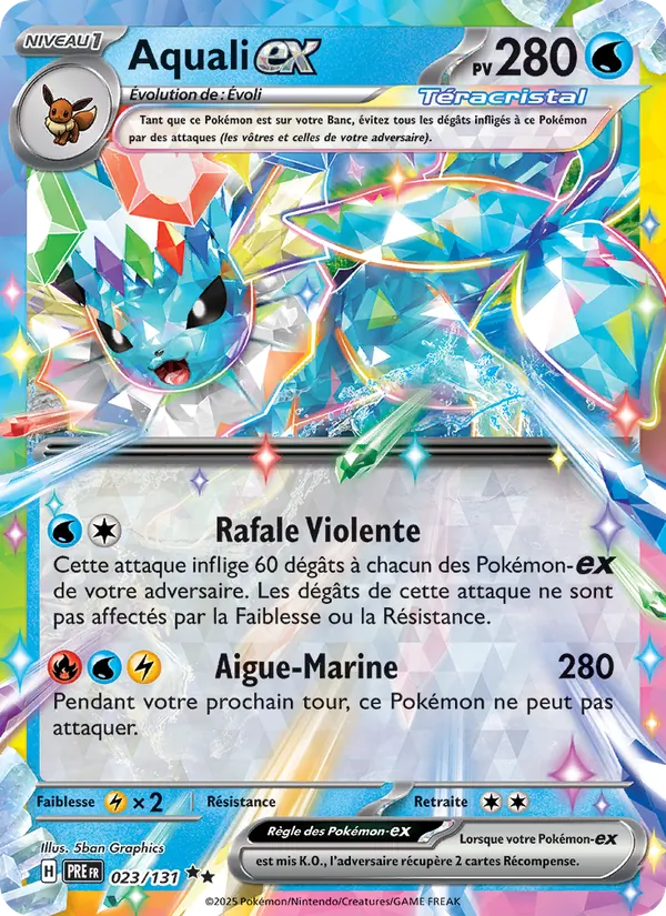 Carte Aquali-ex de l'extension Évolutions Prismatiques, numéro 023/131