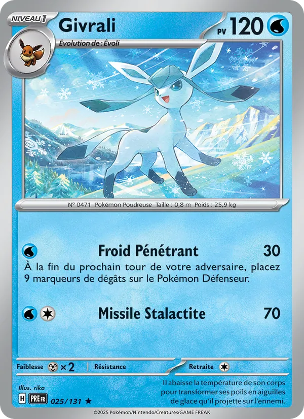 Carte Givrali de l'extension Évolutions Prismatiques, numéro 025/131
