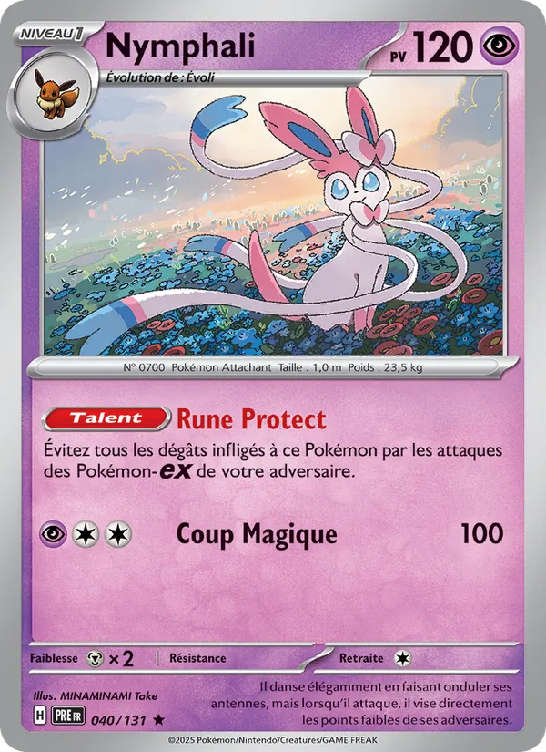Carte Nymphali de l'extension Évolutions Prismatiques, numéro 040/131