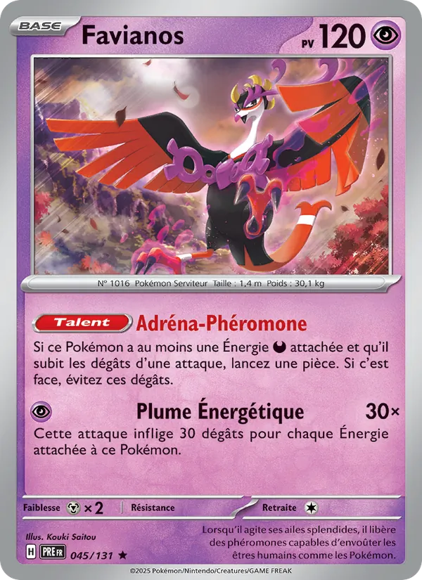 Carte Favianos de l'extension Évolutions Prismatiques, numéro 045/131