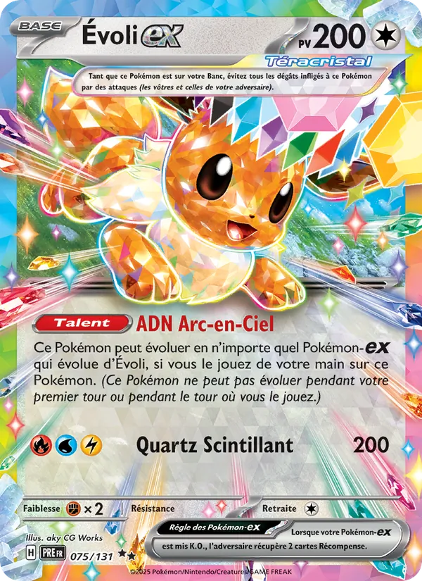 Carte Évoli-ex de l'extension Évolutions Prismatiques, numéro 075/131