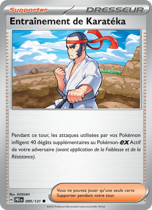Carte Entraînement de Karatéka de l'extension Évolutions Prismatiques, numéro 099/131