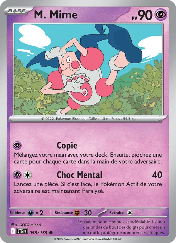 Carte M. Mime de l'extension Aventures Ensemble, numéro 058/159