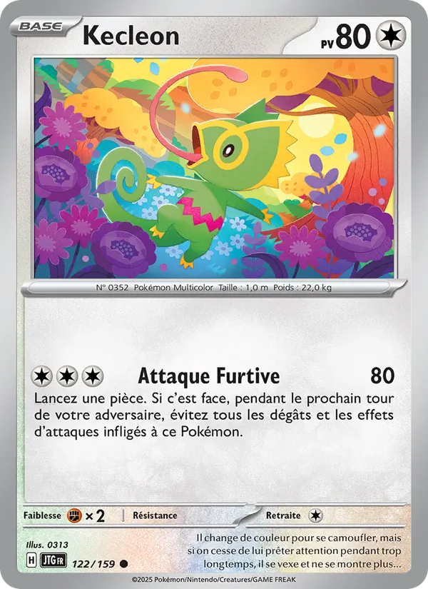 Carte Kecleon de l'extension Aventures Ensemble, numéro 122/159