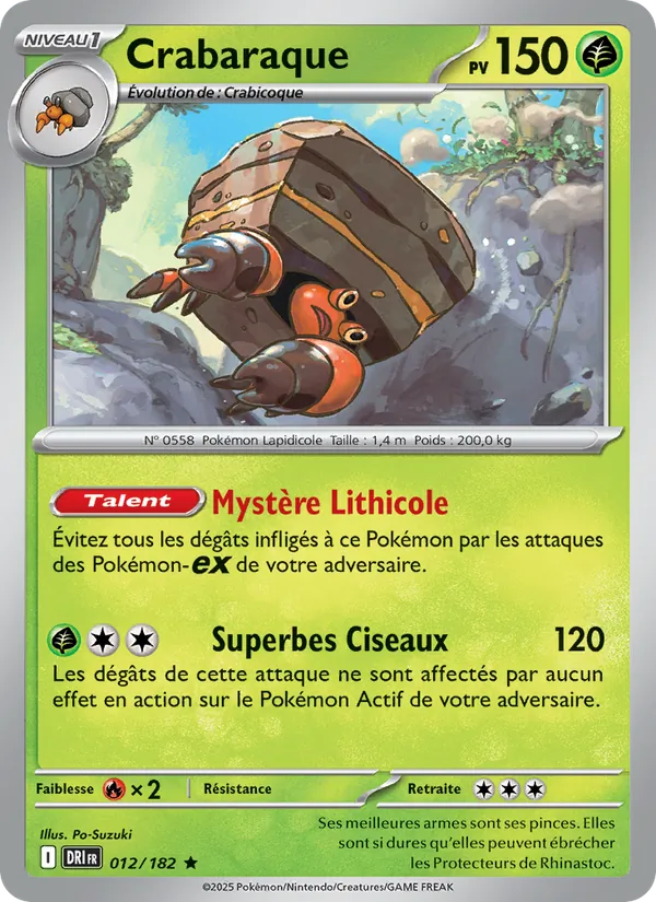 Carte Crabaraque de l'extension Rivalités Destinées, numéro 012/182