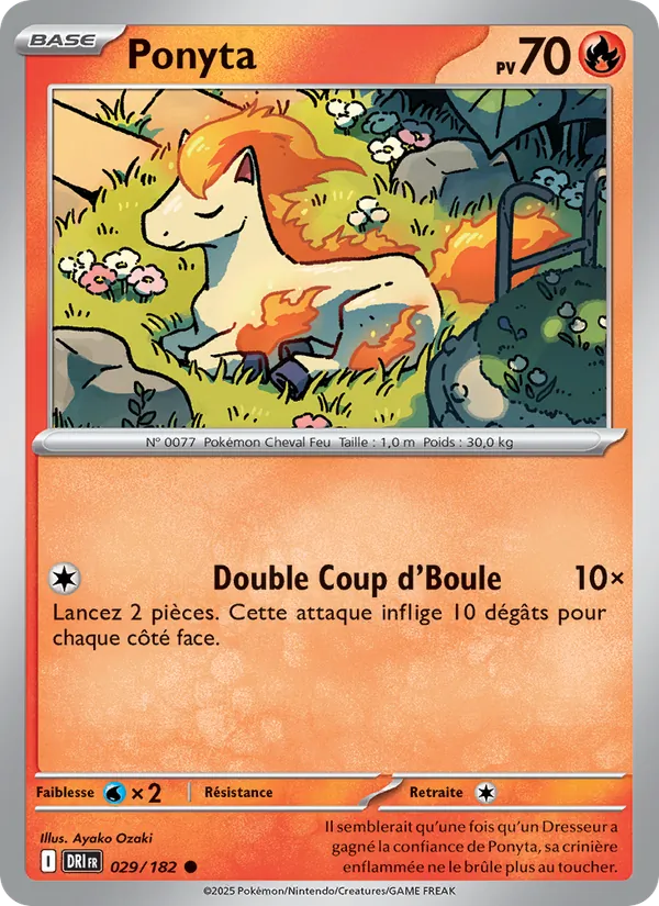 Carte Ponyta de l'extension Rivalités Destinées, numéro 029/182