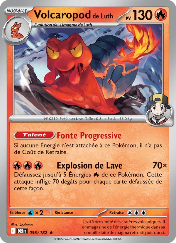 Carte Volcaropod de Luth de l'extension Rivalités Destinées, numéro 036/182