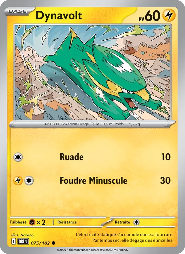 Carte Dynavolt de l'extension Rivalités Destinées, numéro 075/182