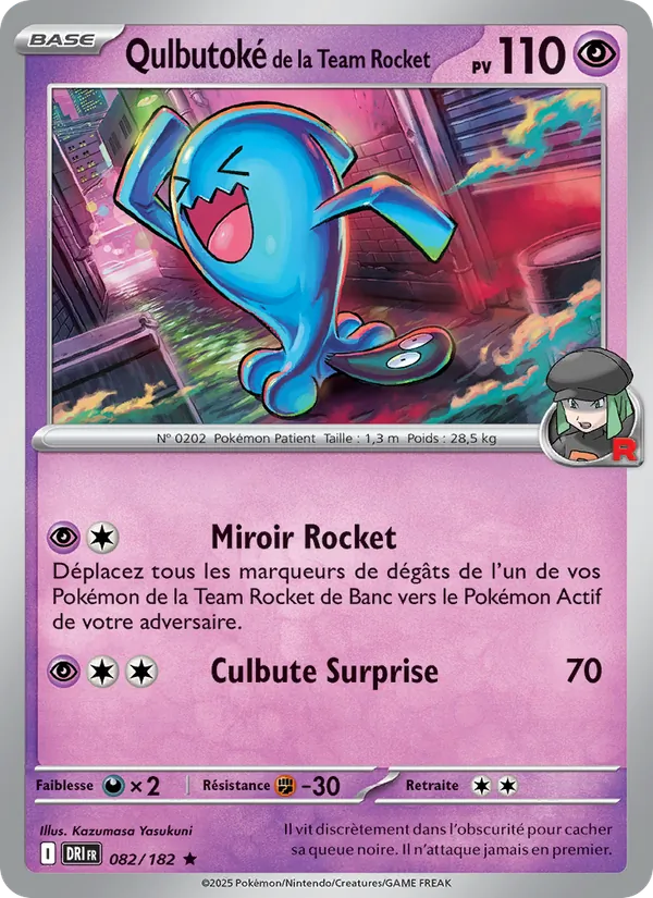 Carte Qulbutoké de la Team Rocket de l'extension Rivalités Destinées, numéro 082/182