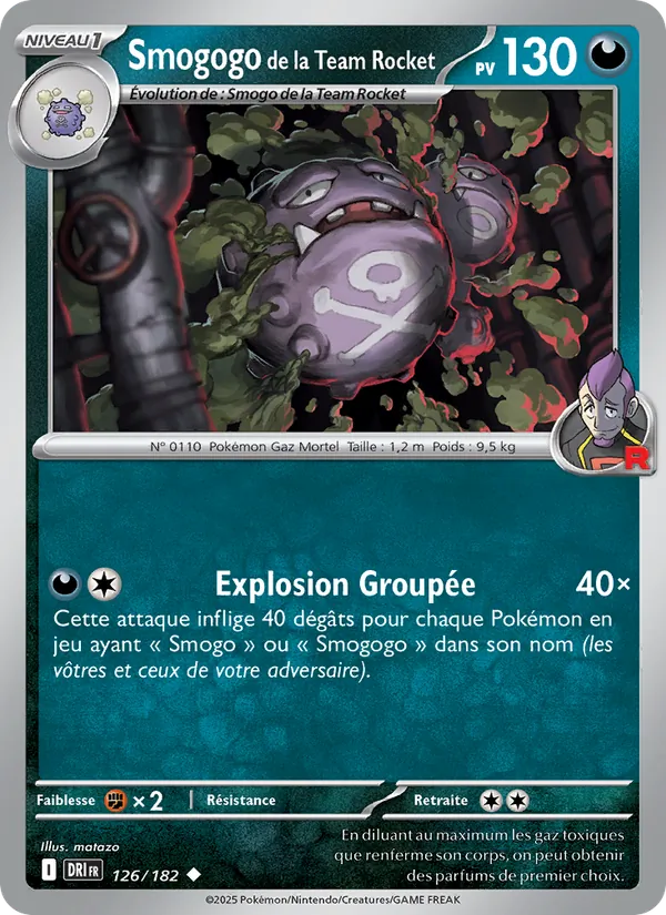 Carte Smogogo de la Team Rocket de l'extension Rivalités Destinées, numéro 126/182