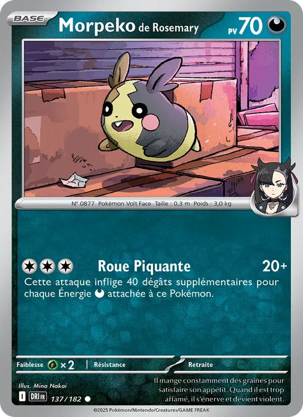 Carte Morpeko de Rosemary de l'extension Rivalités Destinées, numéro 137/182