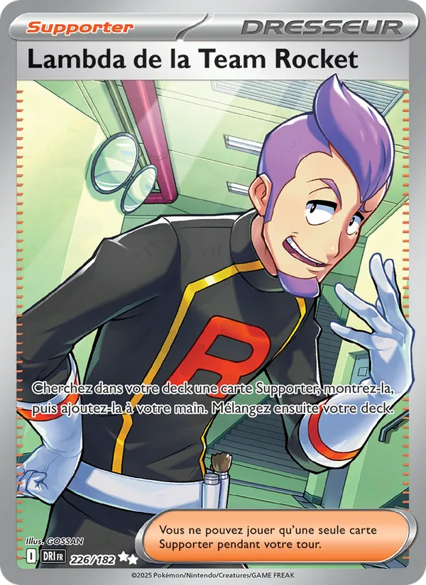 Carte Lambda de la Team Rocket de l'extension Rivalités Destinées, numéro 226/182