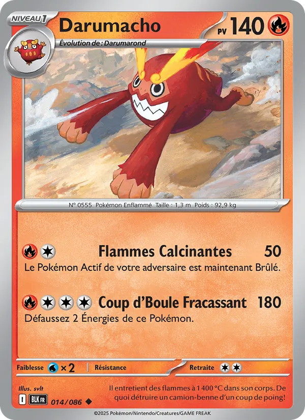 Carte Darumacho de l'extension Foudre Noire, numéro 014/86