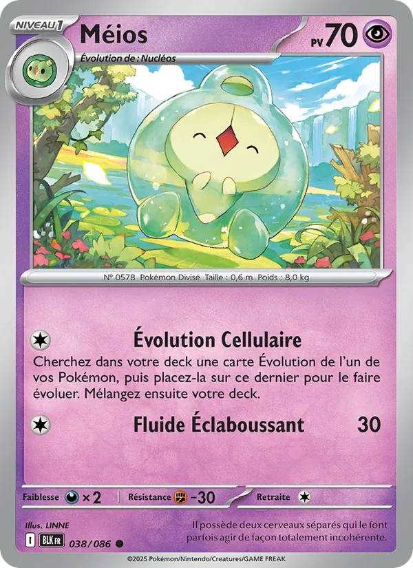 Carte Méios de l'extension Foudre Noire, numéro 038/86