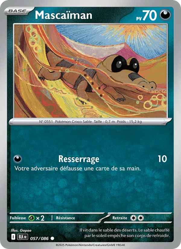Carte Mascaïman de l'extension Foudre Noire, numéro 057/86