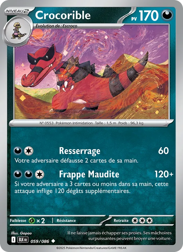 Carte Crocorible de l'extension Foudre Noire, numéro 059/86