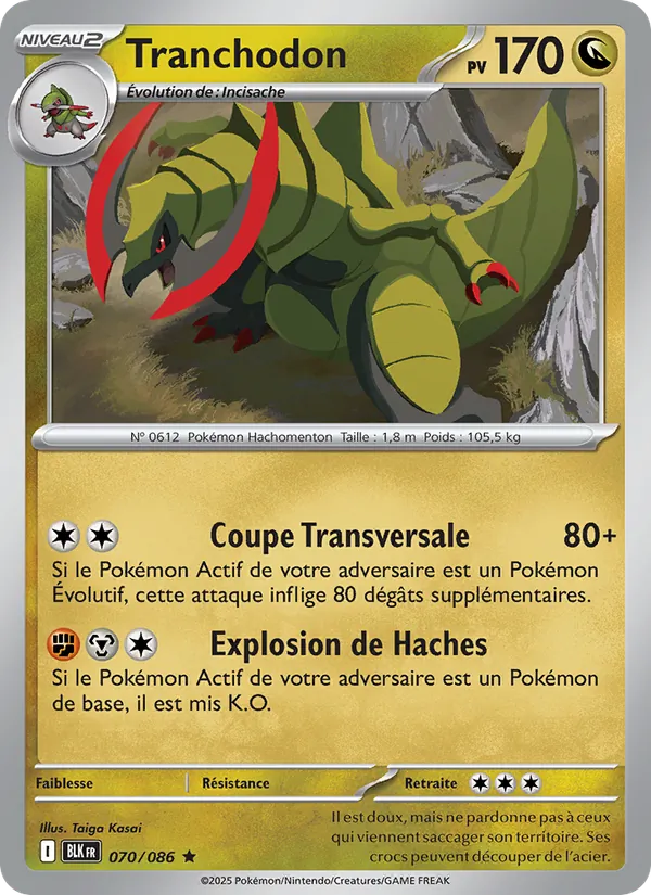 Carte Tranchodon de l'extension Foudre Noire, numéro 070/86