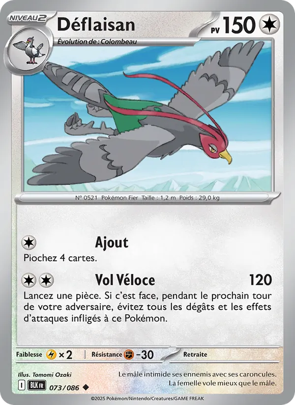 Carte Déflaisan de l'extension Foudre Noire, numéro 073/86