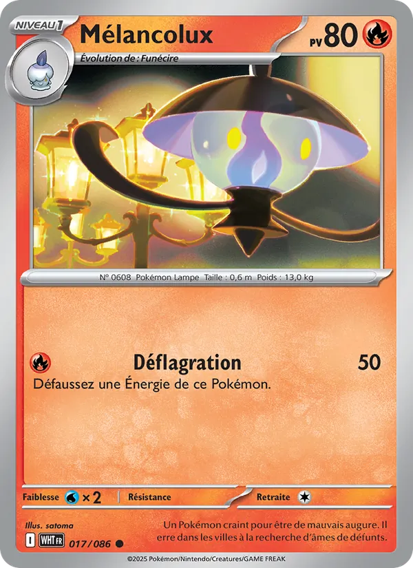 Carte Mélancolux de l'extension Flamme Blanche, numéro 017/86