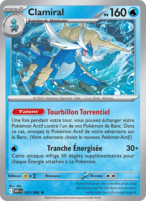 Carte Clamiral de l'extension Flamme Blanche, numéro 023/86