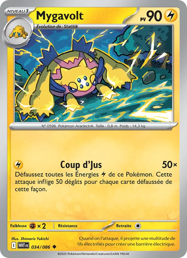 Carte Mygavolt de l'extension Flamme Blanche, numéro 034/86