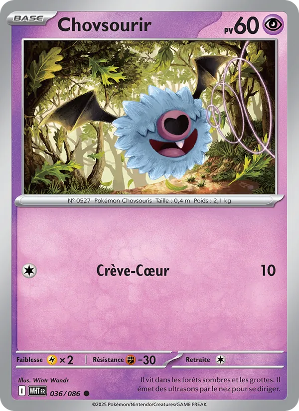 Carte Chovsourir de l'extension Flamme Blanche, numéro 036/86