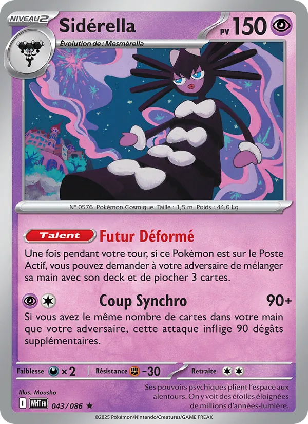 Carte Sidérella de l'extension Flamme Blanche, numéro 043/86