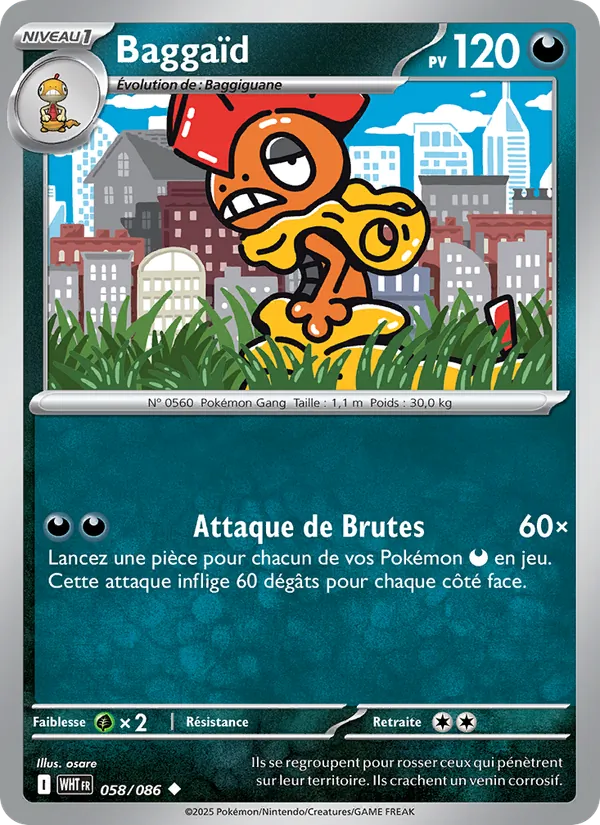 Carte Baggaïd de l'extension Flamme Blanche, numéro 058/86