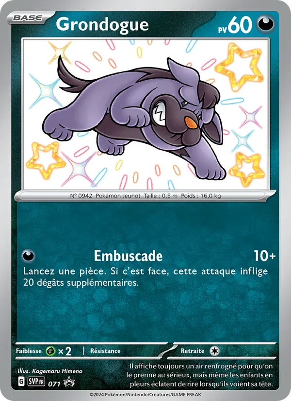 Carte Grondogue de l'extension SVP Black Star Promos, numéro 071/225