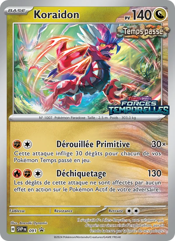 Carte Koraidon de l'extension SVP Black Star Promos, numéro 091/225