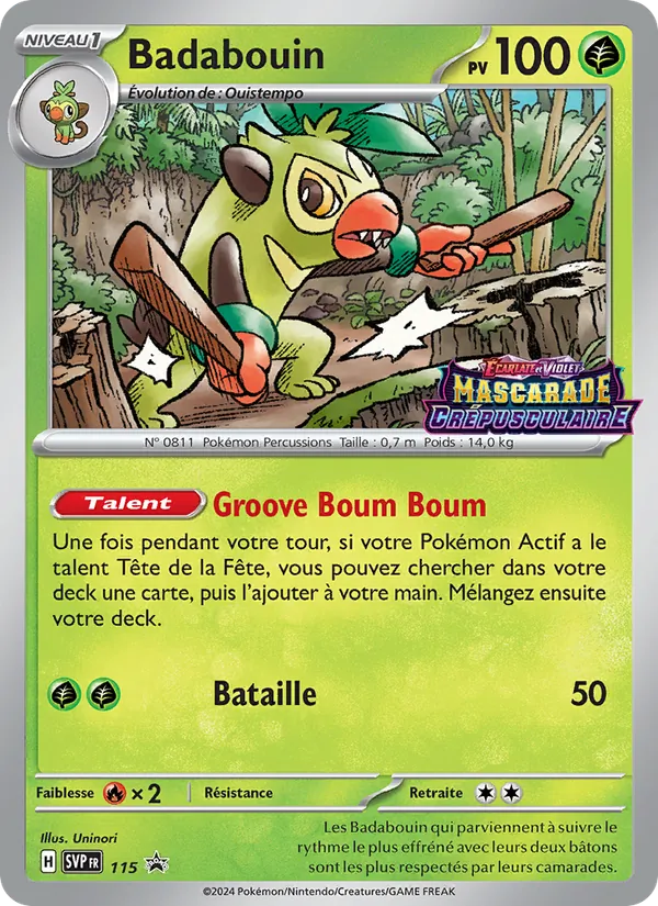 Carte Badabouin de l'extension SVP Black Star Promos, numéro 115/225