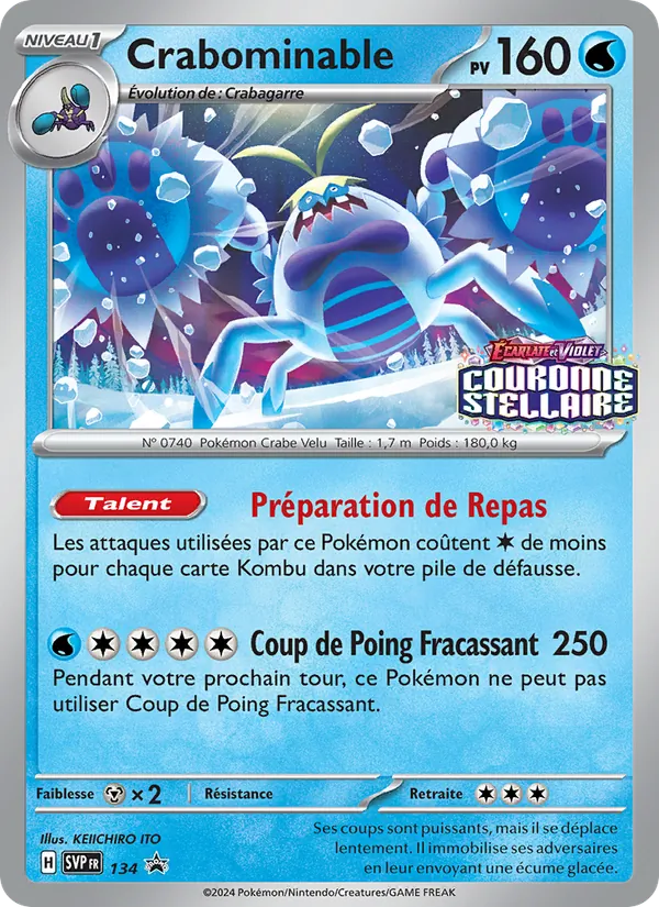 Carte Crabominable de l'extension SVP Black Star Promos, numéro 134/225