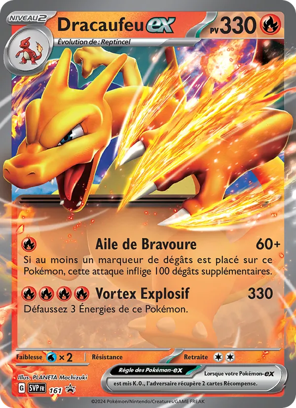Carte Dracaufeu-ex de l'extension SVP Black Star Promos, numéro 161/225