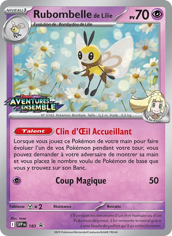 Carte Rubombelle de Lilie de l'extension SVP Black Star Promos, numéro 183/225