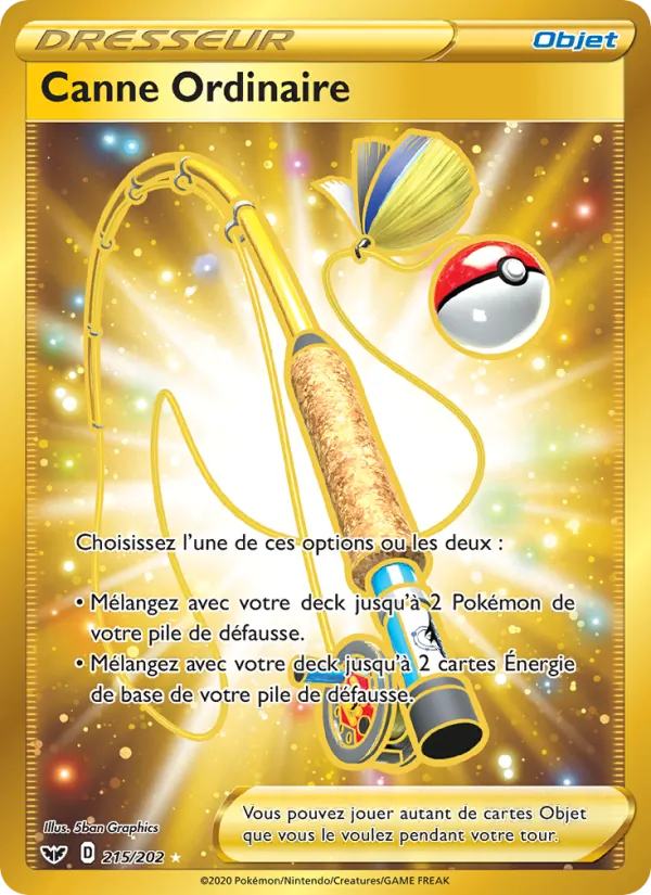 Carte Canne Ordinaire de l'extension Épée et Bouclier, numéro 215/202