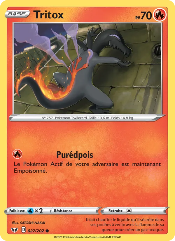 Carte Tritox de l'extension Épée et Bouclier, numéro 27/202