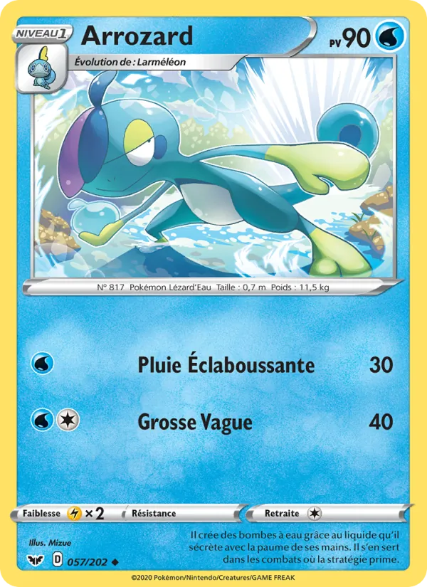 Carte Arrozard de l'extension Épée et Bouclier, numéro 57/202