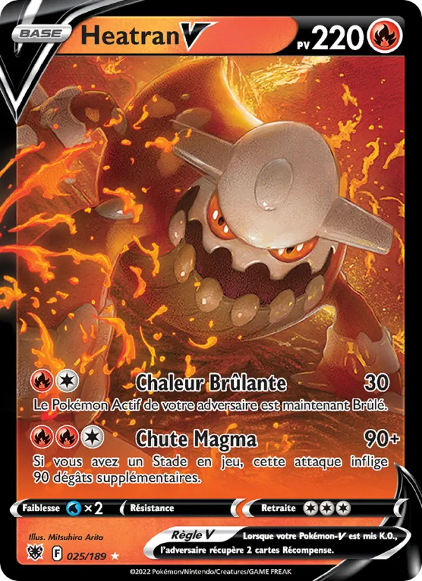 Carte Heatran V de l'extension Astres Radieux, numéro 025/189