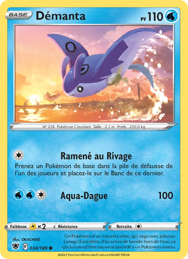 Carte Démanta de l'extension Astres Radieux, numéro 034/189