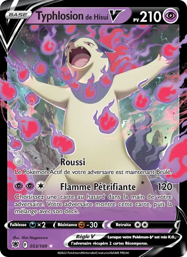 Carte Typhlosion de Hisui V de l'extension Astres Radieux, numéro 053/189