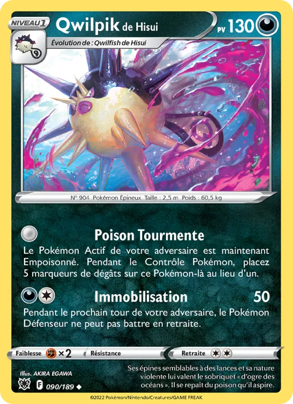 Carte Qwilpik de Hisui de l'extension Astres Radieux, numéro 090/189