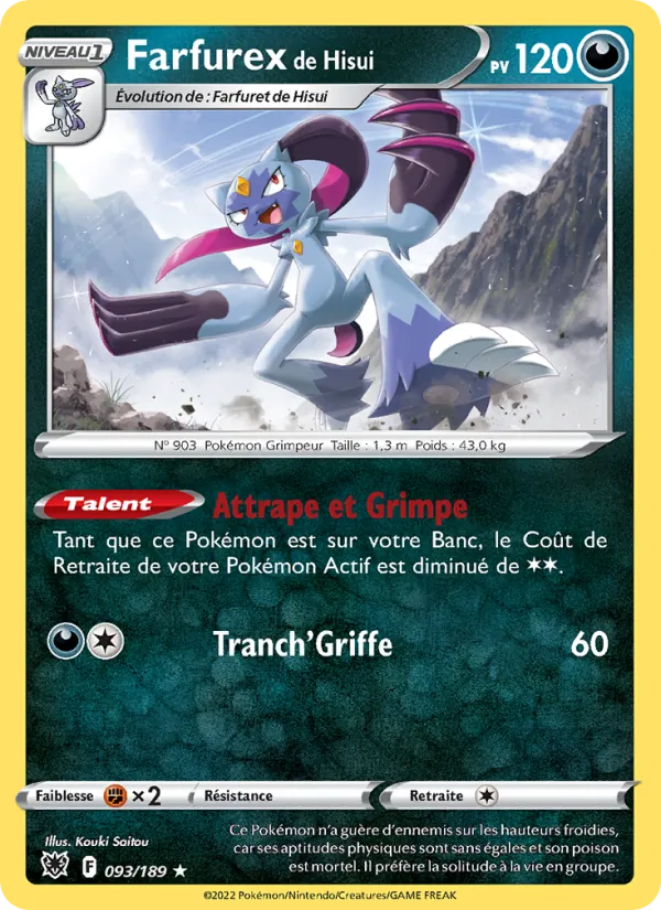 Carte Farfurex de Hisui de l'extension Astres Radieux, numéro 093/189