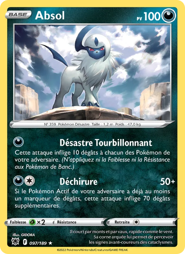 Carte Absol de l'extension Astres Radieux, numéro 097/189