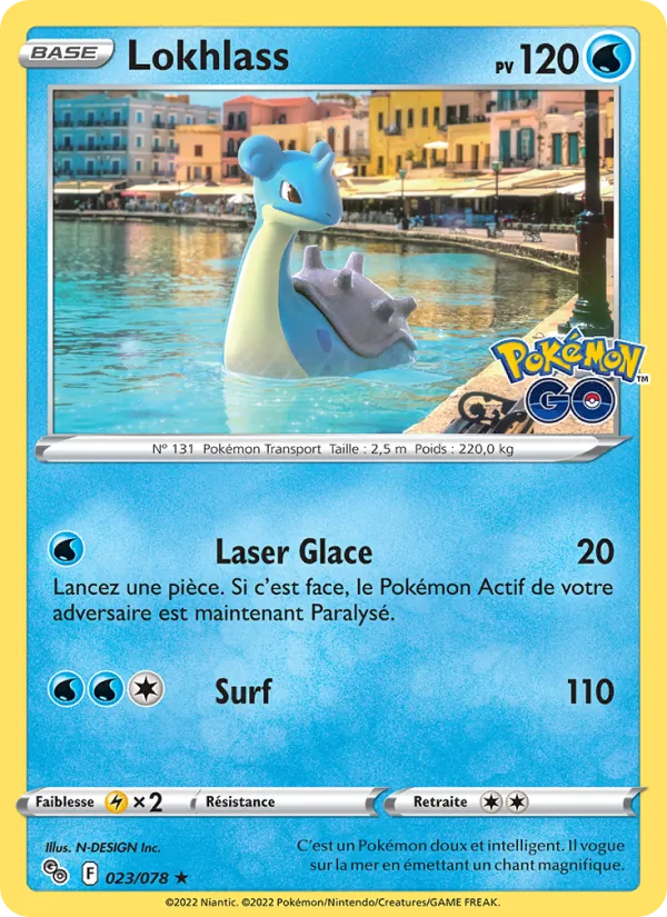 Carte Lokhlass de l'extension Pokémon GO, numéro 023/78