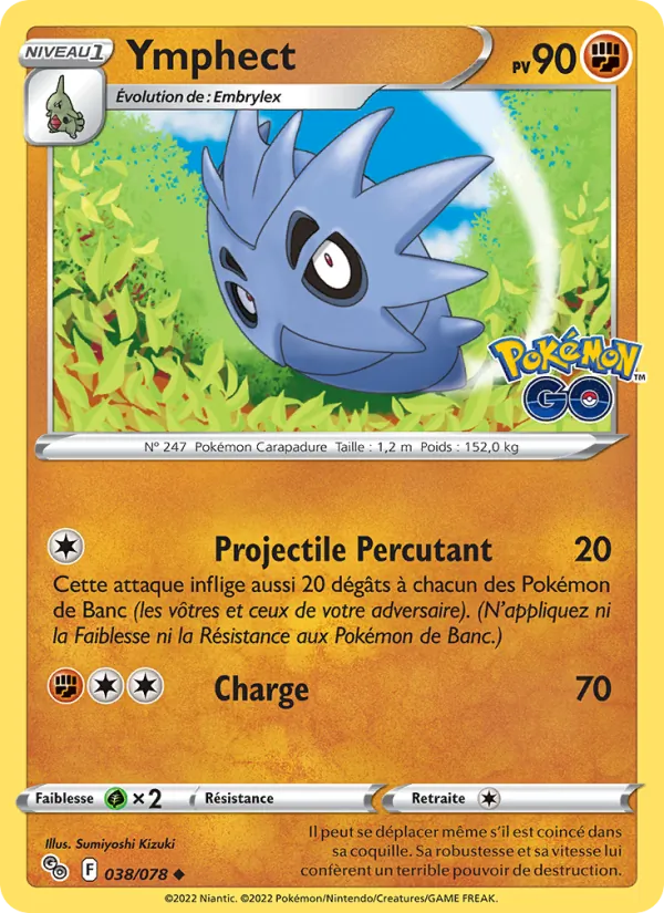 Carte Ymphect de l'extension Pokémon GO, numéro 038/78
