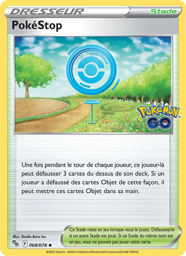 Carte PokéStop de l'extension Pokémon GO, numéro 068/78
