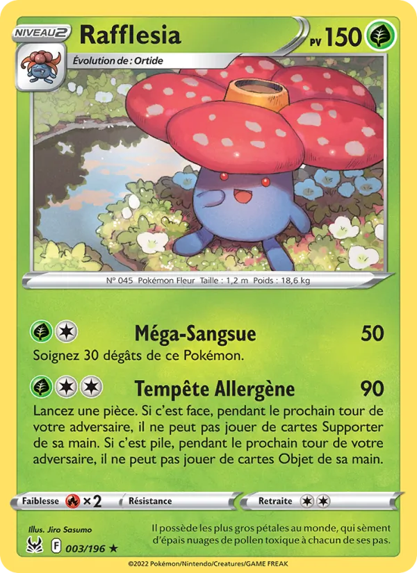 Carte Rafflesia de l'extension Origine Perdue, numéro 003/196