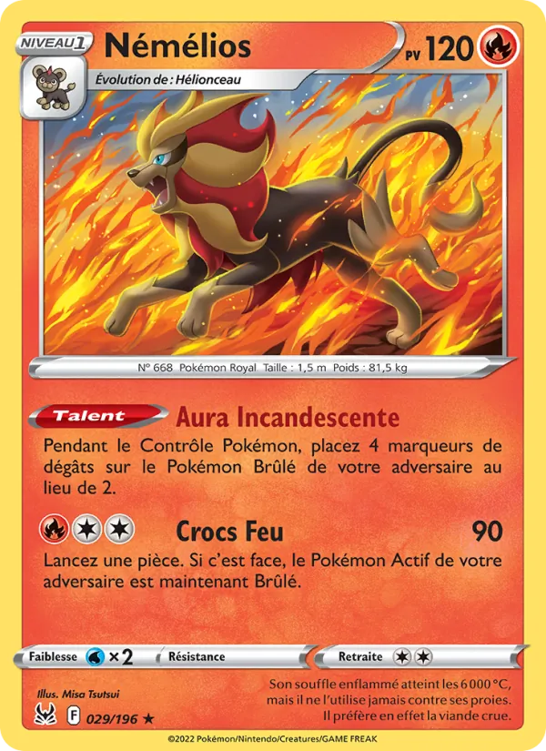 Carte Némélios de l'extension Origine Perdue, numéro 029/196